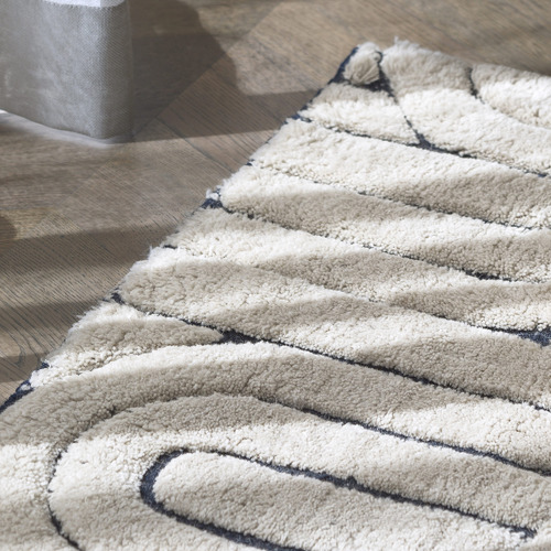 Cream Reality Wool-Blend Rug | Temple & Webster