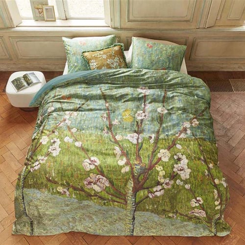 Peach Trees Cotton Sateen Quilt Cover Set