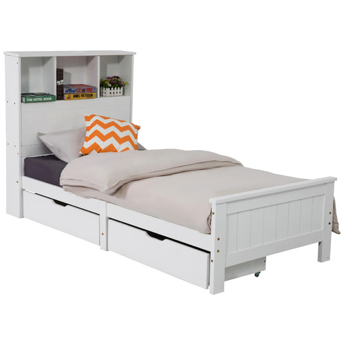 Ever Dreaming Living White Berkeley Wooden Storage Trundles | Temple ...