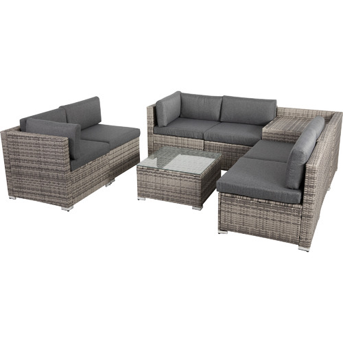 Ever Dreaming Living 6 Seater Shepard Outdoor Lounge & Coffee Table Set ...