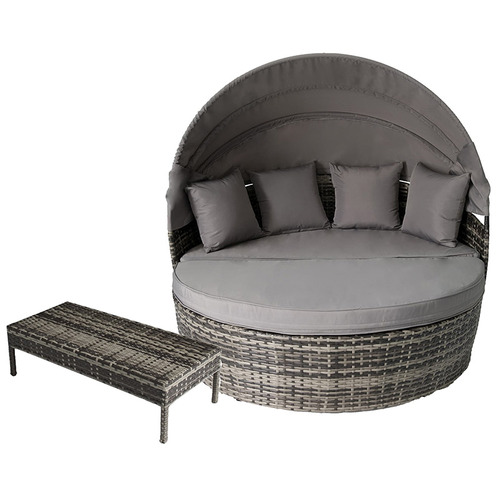 Grey Rattan Outdoor Daybed