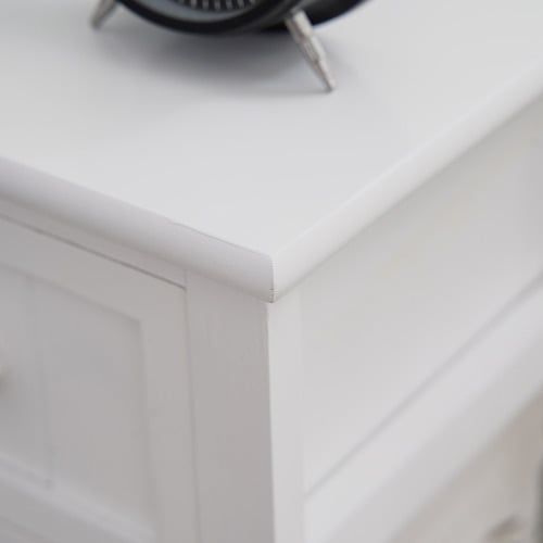 Eloisa Bedside Table with Wicker Basket