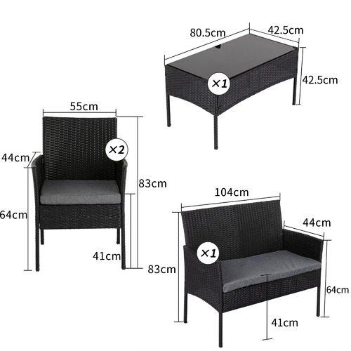 4-Seater-Wynford-PE-Wicker-Outdoor-Sofa-Set