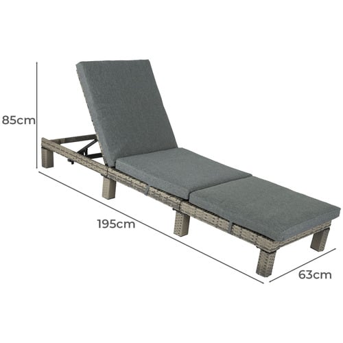 Zaiden PE Wicker Sun Lounge