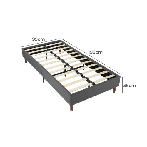Dark Grey Kinsley Bed Base