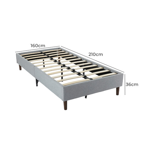 Light Grey Kinsley Bed Base