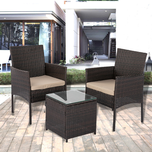 2 Seater Alfred Wicker Outdoor Bistro Set