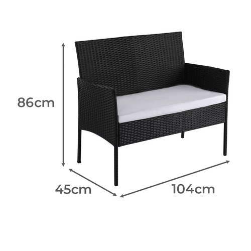 4 Seater William Wicker Outdoor Sofa Set