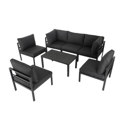 Ever Dreaming Living 6 Seater Lyon Outdoor Lounge Set | Temple & Webster