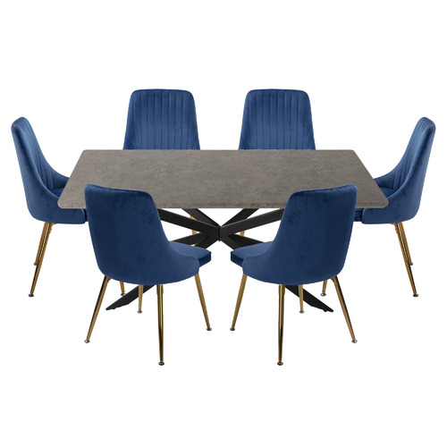 6 Seater Murphy Dining Table & Chair Set | Temple & Webster