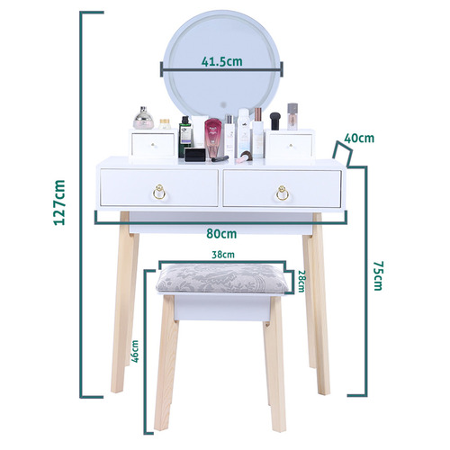 Amanda Dressing Table with Stool