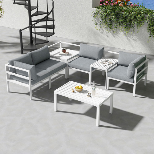 Ever Dreaming Living 4 Seater Alnico Outdoor Lounge & Table Set Temple & ster