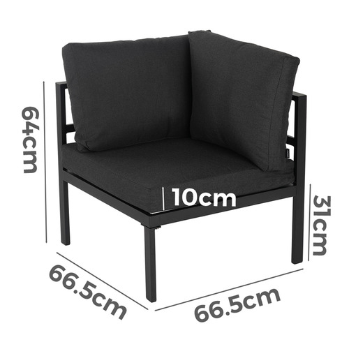 6 Seater Alnico Outdoor Lounge & Table Set