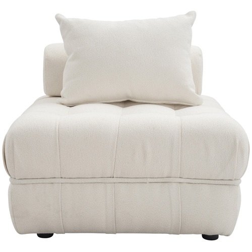 Ella 4 Seater Boucle Sofa & Ottoman Set