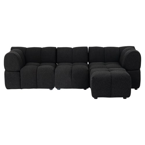 Henrietta 3.5 Seater Boucle Sofa with Ottoman