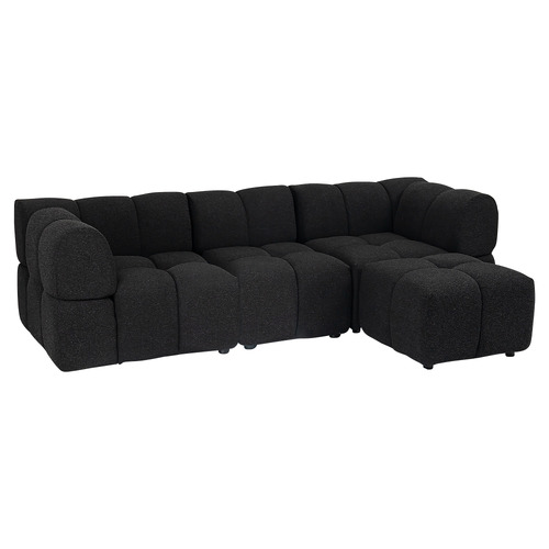 Henrietta 3.5 Seater Boucle Sofa with Ottoman