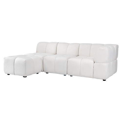 Henrietta 3 Seater Boucle Sofa with Ottoman