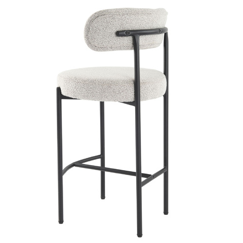 Ever Dreaming Living 66cm Sebastian Boucle Barstools | Temple & Webster