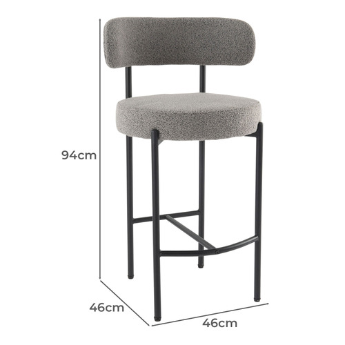 66cm Sebastian Boucle Barstools