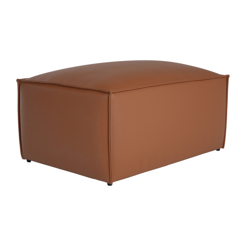 Massey Top Grain Leather Ottoman