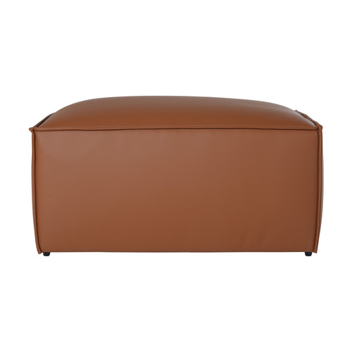 Massey Top Grain Leather Ottoman