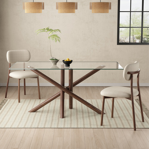 6 Seater Calix Steel Dining Table & Chair Set