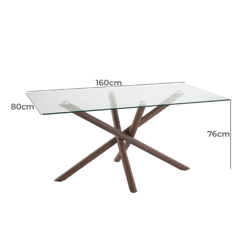 6 Seater Calix Steel Dining Table & Chair Set