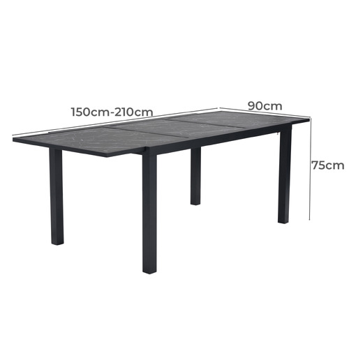 8 Seater Irma Outdoor Extendable Dining Table & Chair Set