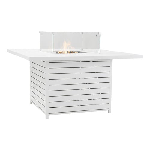 Brinley Outdoor Aluminum Gas Fire Pit Table