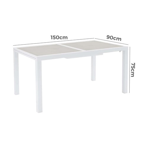 8 Seater Cornelas Outdoor Extendable Dining Table & Chair Set