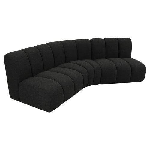 Laurent 3 Seater Curved Boucle Sofa Set