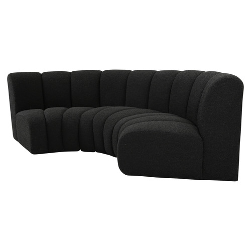 Laurent 3 Seater Deep Curved Boucle Sofa Set