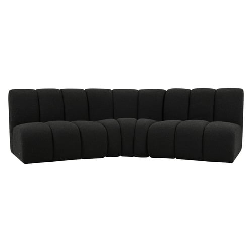 Laurent 3 Seater Curved Boucle Sofa Set