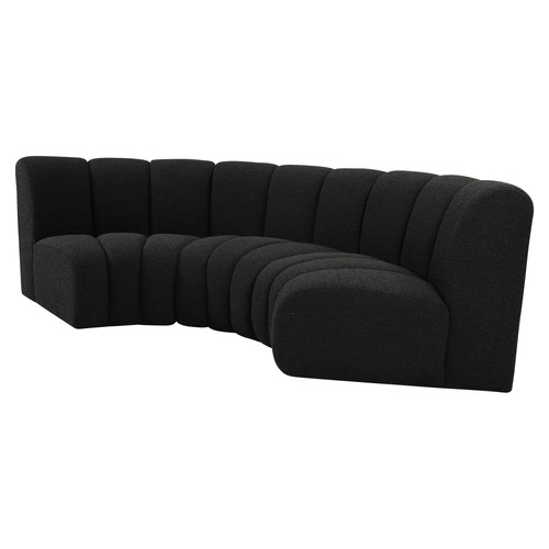 Laurent 3 Seater Deep Curved Boucle Sofa Set