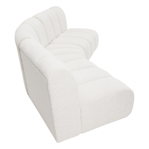 Laurent 3 Seater Curved Boucle Sofa Set