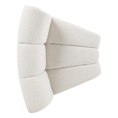 Laurent 3 Seater Curved Boucle Sofa Set
