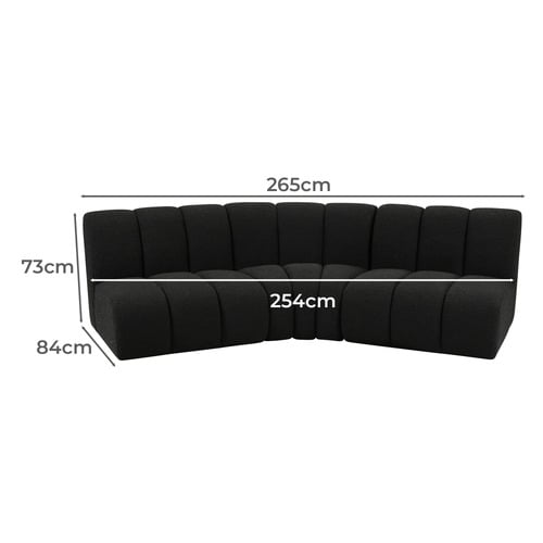 Laurent 3 Seater Boucle Modular Sofa