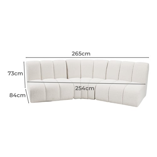 Laurent 3 Seater Boucle Modular Sofa