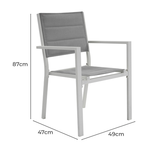 White Jennie Outdoor Dining Chairs