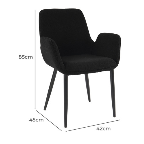 6 Seater Carrillo Boucle Dining Table & Chair Set
