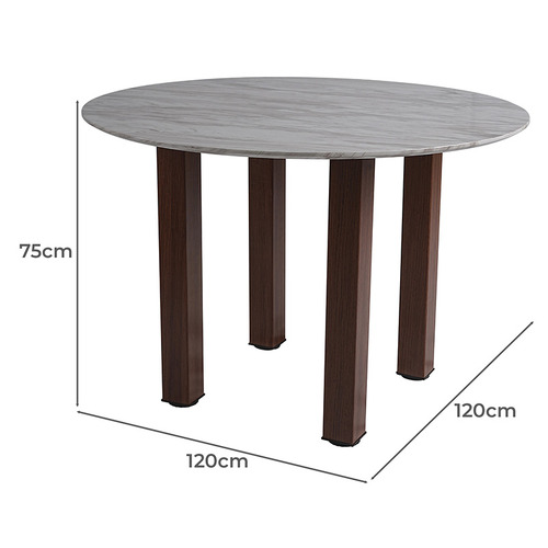 Brent Faux Marble Dining Table
