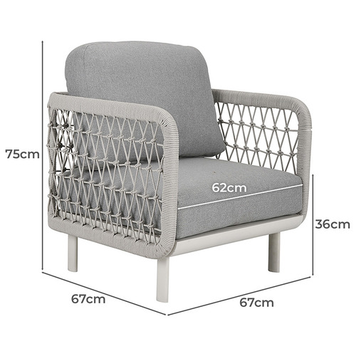 6 Seater Meja Outdoor Modular Sofa Set