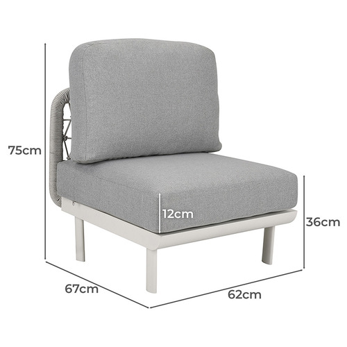 6 Seater Meja Outdoor Modular Sofa Set