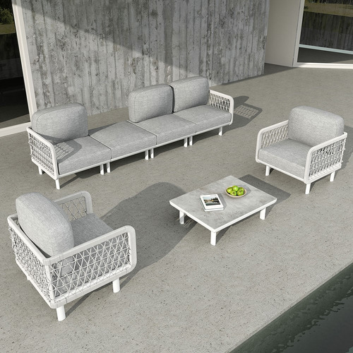 6 Seater Meja Outdoor Modular Sofa Set