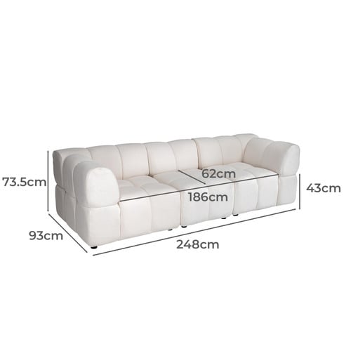 Leia 3.5 Seater Boucle Modular Sofa