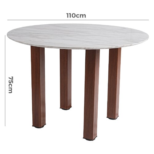 Brent Faux Marble Dining Table
