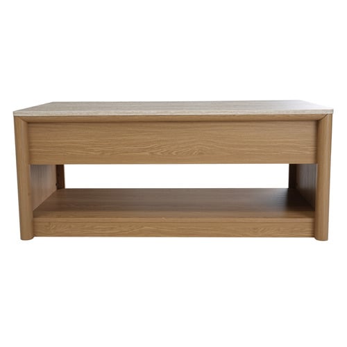 Sadie Travertine-Look Coffee Table