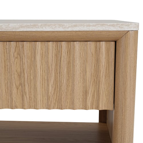 Sadie Travertine-Look Coffee Table