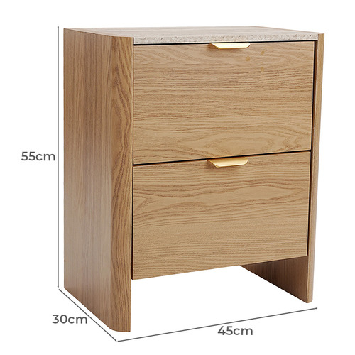 Jovie 2 Drawer Bedside Table