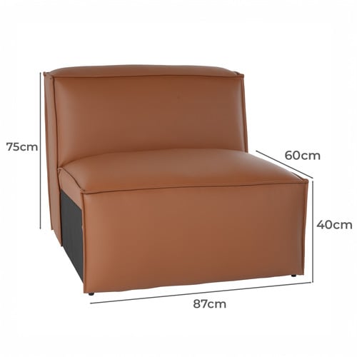 Massey 5 Seater Leather Chaise Lounge Set